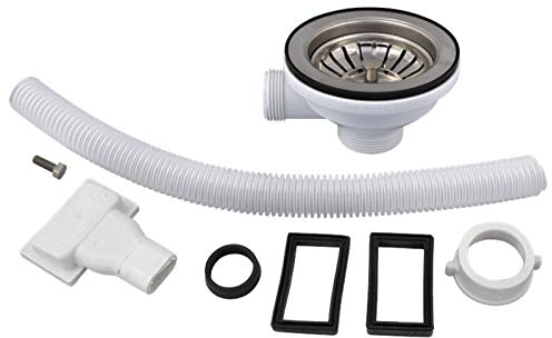 Kitchen Sink 90mm Stainless Steel Basket Strainer Waste Kit with Overflow Pyramis
