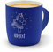 printplanet® - Kaffeebecher mit eigenem Text graviert - SoftTouch Tasse mit Wunschtext - Matt-gummierte Oberfläche - Farbe Blau - Motiv: Einhorn