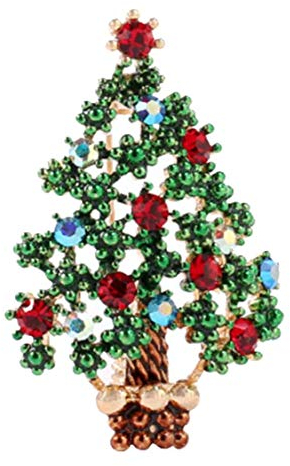 Womale Broschen Weihnachtsbaum-brosche Strass Covered Broschen Schal-schal-Clip Für Damen
