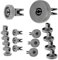 SPARES2GO 40mm Lower + 25mm Upper Basket Rack Wheels For Bosch Dishwasher (Pack of 16-8 Large, 8 Small)