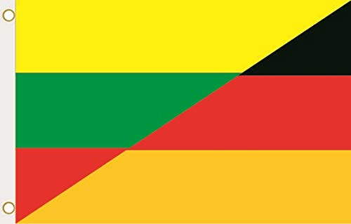U24 Flagge Fahne Litauen-Deutschland 90 x 150 cm