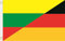 U24 Flagge Fahne Litauen-Deutschland 90 x 150 cm