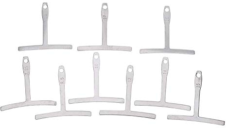 Medidor de Radio de Guitarra, Medidor de Radio de Guitarra Regla de Metal en Forma de T Medición del Diapasón Herramienta Luthier Actualización de Instrumentos Musicales Accesorios(Plata)