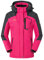 donhobo Damen Outdoorjacke Winddicht Wasserdicht Atmungsaktiv Funktionsjacke Verdickt Fleece-Futter Winterjacke Softshelljacken Wanderjacke (Rose, M)