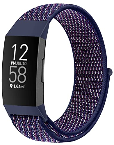 Runostrich Nylon Armband Kompatibel mit Fitbit Charge 4/Charge 3/SE, weiches Ersatzarmband atmungsaktives Sportarmband mit Uhrenarmbänder für Damen Herren