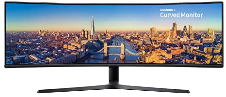 SAMSUNG C49J890, Curved 1800R Gaming PC Screen, Ultra-Large, 49-Inch VA Panel, Dual Full HD Resolution (3.840 x 1.080), 144 Hz, 5ms, Black