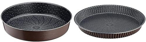 Tefal Perfectbake Moule A Manqué 26cm Aluminium 100% Recyclé J5549702 & Perfectbake Moule A Tarte 27cm Aluminium 100% Recyclé J5548302