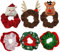 Lyneun 6 Stück Weihnachten Haargummis Haare Ringe Damen Urlaub Xmas Elastic Bobbles Haarbänder Hair Scrunchies für Mädchen Frauen