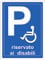 Pubblimania Cartello Parcheggio RISERVATO AI DISABILI in alluminio composito da 3 mm. Per uso esterno o interno (Parceggio disabili 30x40)