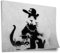 Poster aus Baumwolle Banksy - Ratte mit Ghettoblaster Rat Graffiti Kunst Street Art Kunstdruck ohne Rahmen, Wandbild - A4, A3, A2, A1, A0, XXL - Wohnzimmer, Schlafzimmer, Küche, Deko
