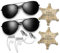 Huwane Ring Sicherheit Hochzeit Ring Träger Geschenke Geheimdienst Cosplay Set Polizei Spy FBISpielzeug Zubehör, inklusive Akustik Ohrstück Tube Headsets, Ring Träger Sonnenbrille, Ring