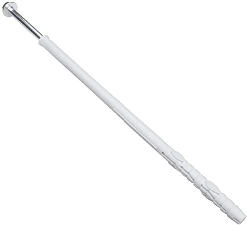 AERZETIX - C57485 - Lot de 10 Chevilles en Plastique à tête fraisée à ailettes Ø10x230 mm + 10 vis tirefonds Ø7x235 mm à collerette - Empreinte 6 pans clé 13 mm et Empreinte étoile TX40 en Acier
