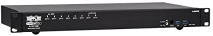 Tripp Lite 8-Port 4K HDMI KVM Switch, 2 USB 3.2 Peripheral Sharing for Keyboard & Mouse, 4K @ 60 Hz - Windows, Mac and Linux Compatible - 1U Rack-Mount, 3-Year Warranty (B024-H4U08)