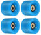 PATIKIL 4 Stück 60mm Longboard Rollen mit Lager ABEC-11 Skateboard Rad Straße Rollen für Skateboards Cruiser Räder Ersatz 80A Goldton Blau