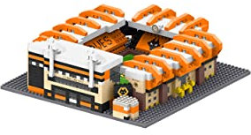 FOCO Officially Licensed Wolverhampton Wanderers FC Molineux 3D Bricks Mini BRXLZ Football Stadium Construction Set - Premier League Model - 1,421 Pieces - Ages 12+ - Sports Merchandise