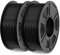 SUNLU PLA Filament 1.75mm, 3D Drucker Filament PLA 1.75mm +/- 0,02mm, Einfach zu Verwenden, Anfängerfreundlich, Passend Für Sie Meisten FDM 3D Drucker, 1KG Spule, 2 Pack. (Schwarz+Schwarz)