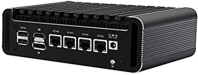 Micro Firewall Appliance, Mini PC, pFsense Plus, OPNsense, VPN, Router PC, 12th Gen Core I3 N305, HUNSN RJ36, GPIO, TF Slot, HDMI, DP, 4 x 2.5GbE I226-V, 8G DDR5 RAM, 128G SSD