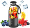 500Ml Blender Portable Sans Fil, Mixeur Rechargeable USB Portable Blender, Fresh Juice Blender Bouteille, Mini Blender Smoothie Avec 6 Lames, Pour Enfants Voyage Fitness Boissons Smoothie (Noir)