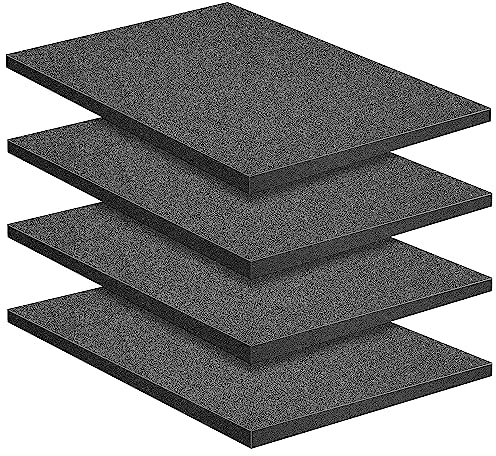 4 Piezas Espuma Maletas,Espuma maletin herramientas,Espuma negra para cajas,400 mm x 300 mm, grueso 25 mm