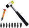 Wlauqueta 10 StüCk Karosserie Lackierbare Dellen Reparatur Werkzeuge mit Knock Nieder Kopf Zapfhahn Nieder Werkzeuge Set Dent Reparatur Kit