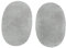 Oval Elbow Patches with Pre-punched Needle Holes 1 pair - Grey