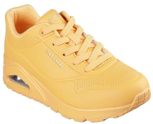 Skechers Uno- Stand on Air, Zapatillas Mujer, Orange Evening Red in Zigzag Pattern Sunset Chevron, 40 EU