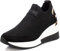 XTI - Zapatilla Mujer Negro - Calzado Cómodo y Versátil - Moda Casual - Modelo 14241802 (Talla 40)