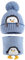 MASOCIO Wintermütze Baby Mütze Schal Set Kinder Junge Mädchen Winter Herbst Warme Babymütze mit Bommel Kindermützen Loop Strickmütze Fleece Beanie Hat 1-3 Jahr Blau