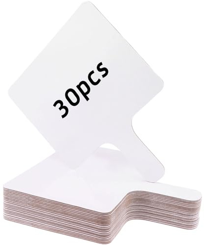 30 Stück trocken abwischbare Antwort-Paddel, doppelseitig, Whiteboards | Mini-Whiteboards, kleines Whiteboard, trocken abwischbar, Auktionspaddel für Unterricht, Büro, Meeting, Abstimmung