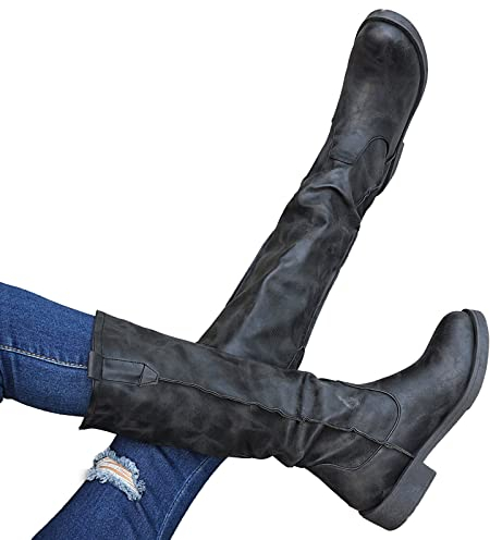 BOTCAM Chaussures de randonnée pour femme - Imperméables - Demi-hautes - Chaussures pieds nus - Bottes de sport pour femme - Noir - Plates - Tendeur de bottes de neige - Bottes de neige pour femme,