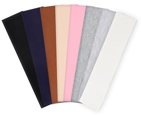 8 Stück Haarband Damen, Elastisches Haarband Breit Weiches Stirnband Damen Sommer Yoga Headbands für Sport Laufen Fitness Gym (8 Farben)
