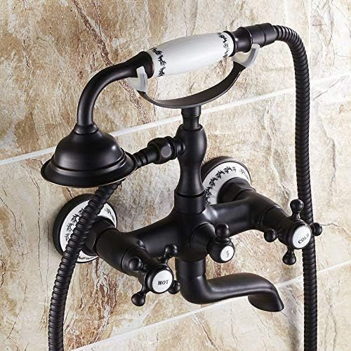 Großhandel Und Einzelhandel, Klassischer, Mit Öl Eingeriebener Bronze-Klauenfuß-Badewannen-Wasserhahn, Mischbatterie, Telefon