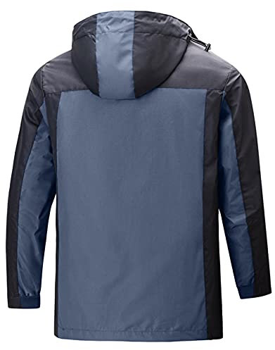 Generisch Fahrrad Regenjacke Herren 4xl Atmungsaktiv Sport Wärme Wandern Jacke Wasserdicht Raincoat Softshellmantel Festival Große Größen Regencape Regenmantel Mit Kapuze Faltbar Outdoor Winter