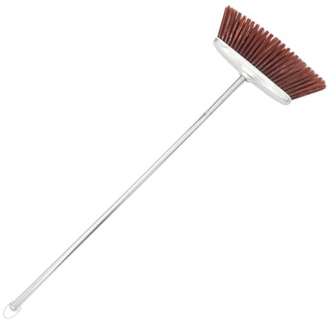 GAROZATION Scopa Inossidabile con Manico per Pulizia Domestica Spazzola Leggera con Setole Densamente Compacte per Bagno e Giardino Facile da Riporre