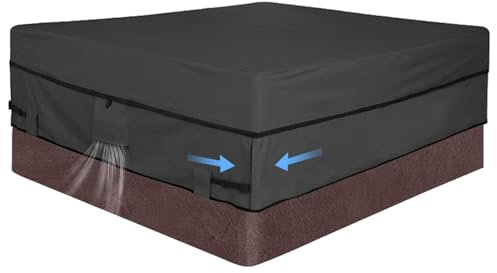 Cubierta para 216 x 216 x 51 cm, Funda Protectora para 210D, Tela Oxford, Impermeable, protección contra el Viento, protección UV, Cubierta de SPA a Prueba de Polvo