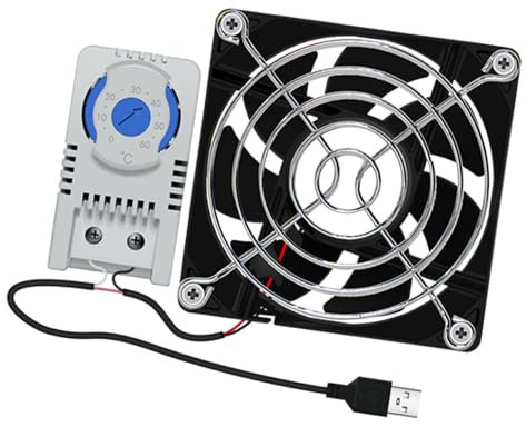 AYPOHU USB Cabinet 80mm Fan Silenzioso Ventola di Raffreddamento Sistemi Con 0-60℃ Controllo Della Temperatura Per I Gabinetti Del Teatro Casa Computer