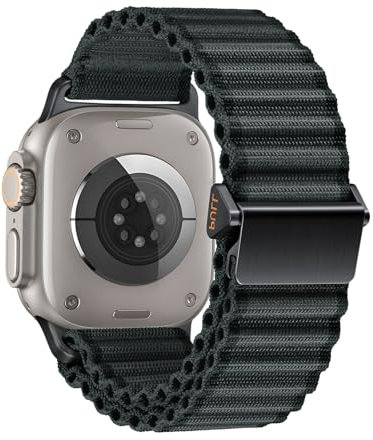 Trail Band für Apple Watch Armband Ultra/2 49mm 46mm 45mm 44mm 42mm iWatch Armbänder Herren,Robust Atmungsaktiv Im Gelände Nylon Straps Sport Apfelband für Apple Watch Series 10 9 8 7 6 5 4 3 SE 2nd