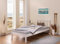 Inter Link - Bett - Bettrahmen – Bettgestell – Jugendbett – Gästebett – Modernes Bett -ohne Lattenrost - Weiß lackiert -Fredy - 90x200cm