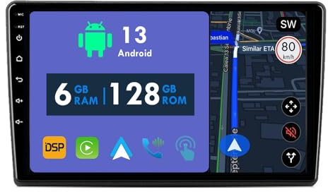 RoverOne Radio de coche GPS para Kia Ceed 2006 2007 2008 2009 2010 2011 2012 Carplay Android Auto Stereo unidad principal Bluetooth navegación por satélite (para 2010-2012 años)