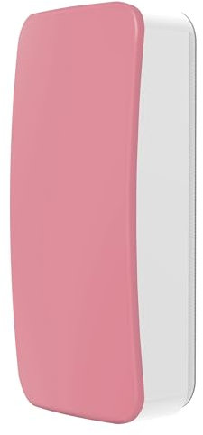 WallDeca Whiteboard Eraser Magnetic, Felt Surface Rubber Cleaner for Dry Erase Boards, Strong Magnet Whiteboard Accessories for Glass, Office, Classroom, Home Use – Contoured Design, Pink