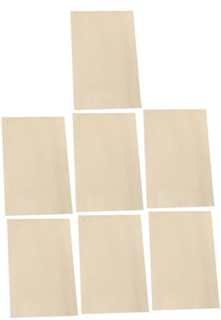 Láminas Rectangulares de Madera sin Terminar 30, 5x20, 3x0, 3cm, 7 Piezas