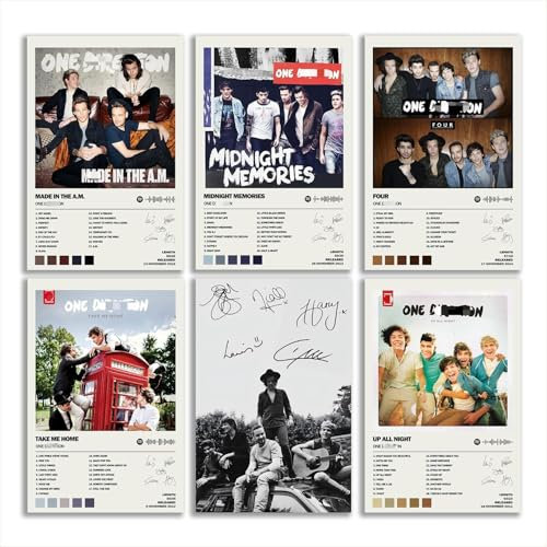 Generisch One Poster Direction Albumcover Limited Edition Poster (6er-Set) ungerahmt 20 x 30 cm Raumästhetisch scannbar Songcode Musikposter