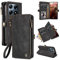 LBH Handy Hülle für Xiaomi 14T Pro Klapphülle RFID Schutz Wallet Geldbeutel Geldbörse Cover Case Flipcase Kartenfächer Geldfach Münzfach Schwarz