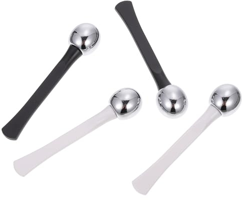 Alipis Augenmassage Stäbe 4 Stück Weiß und Schwarz Glatte Oberfläche Langlebiges Material Fördert Durchblutung für Augencreme und Lotion Anwendung
