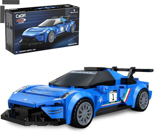 JAMARA 402882 CADA Maserati GT2 1:24 Bricks, Spielzeug Modellauto, Sportrennwagen für Kinder ab 8 Jahre, Geschenkidee Jungen und Mädchen, Detailgetreues Design, Inklusive Dekorbogen