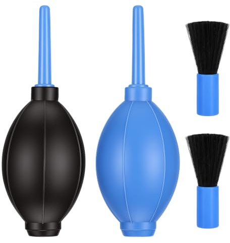 2 pcs Air Blower with Soft Brush Silicone Super Blower Blaster Pump | Dust Camera Lens Cleaner Manual Rubber Bulb Air Pump Dust Cleaner for Digital Sensor Screens Keyboards Telescope