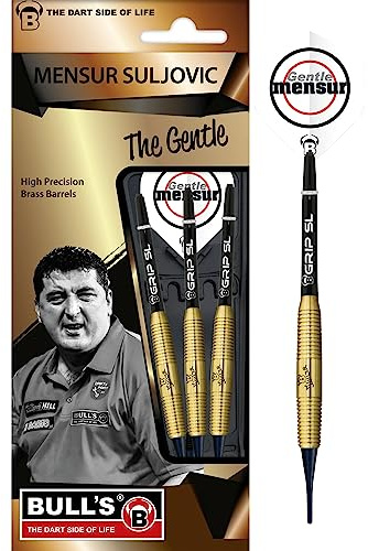 BULL'S Mensur Suljovic Team Player Dart Brass, Gold, 55mm