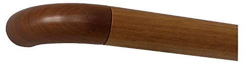 Montagefertiger Kambala Iroko Holz Treppe Wand Handlauf/Geländer/Rundholz/Stange/Griff lackiert Ø 42 mm mit bearbeiteten Enden ohne Handlaufhalter 4000 mm / 400 cm / 4,0 m Holzkrümmling
