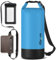 Glymnis Dry Bag wasserdichte Tasche 10L 20L Wasserdichter Packsack mit Bauchtasche und Tragegurt Waterproof für Wassersport Strand Schwimmen Bootfahren Reisen Camping (Blau, 20L)
