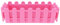 HEMOTON Mini Blumenkasten Zaun Design Kunststoff Blumentopf Rechteckig Pflanztopf Sukkulenten Bonsai Kaktus Übertopf Desktop Ornament Schreibtisch Organizer Stiftehalter Rosa